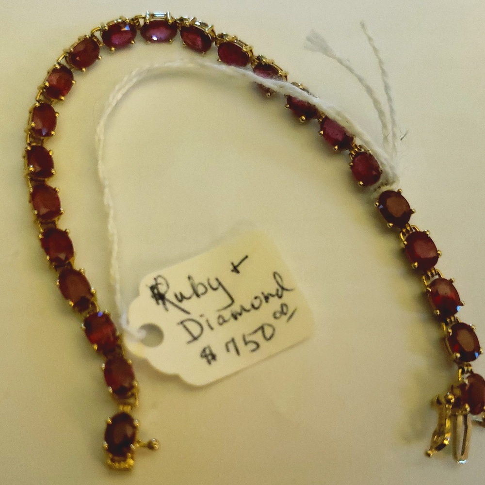 Ruby tennis bracelet